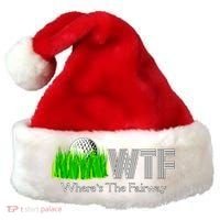 Wtf Where`s The Fairway Golf Cool Gift Santa Hat thumb 0