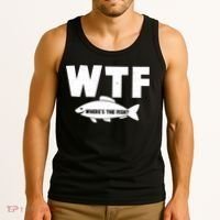 WTF Where's The Fish Fishing Fan Tank Top thumb 3