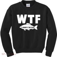 WTF Where's The Fish Fishing Fan Kids Sweatshirt thumb 0