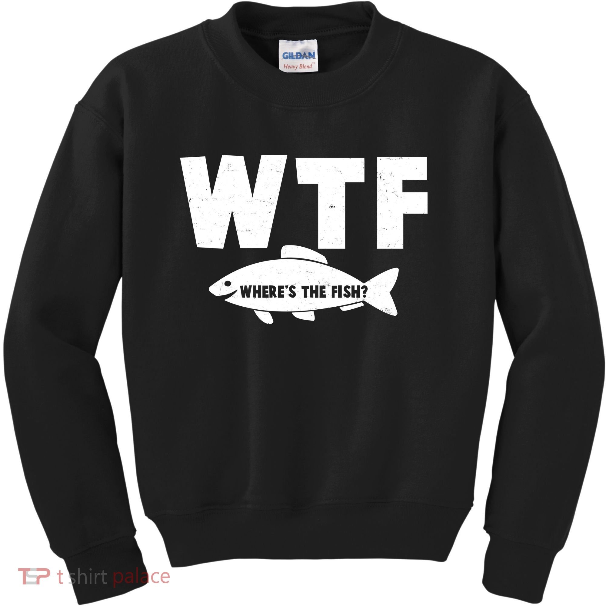 WTF Where's The Fish Fishing Fan Kids Sweatshirt