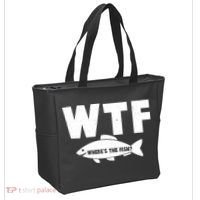 WTF Where's The Fish Fishing Fan Tote Bag thumb 2