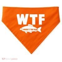 WTF Where's The Fish Fishing Fan USA-Made Doggie Bandana thumb 0