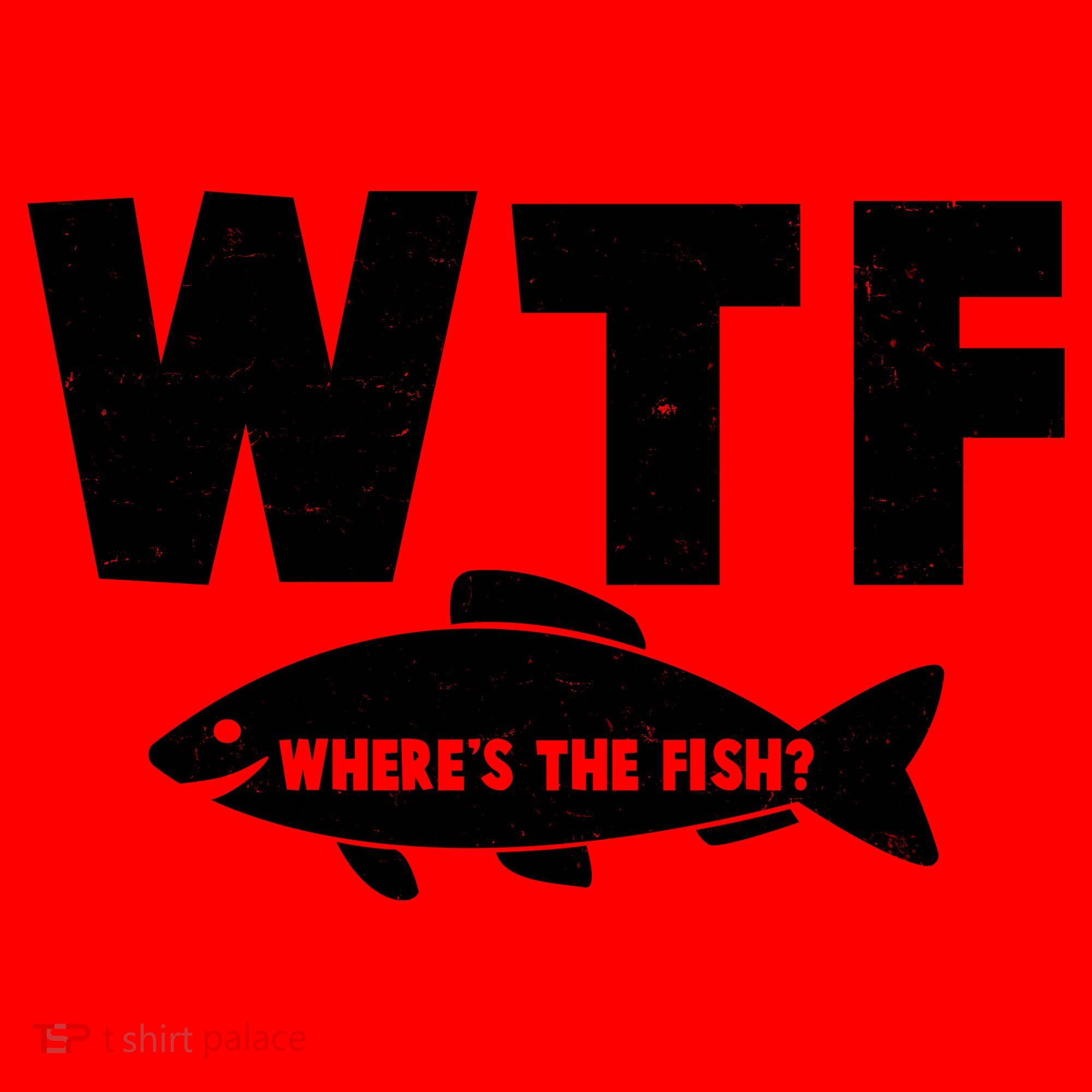 WTF Where's The Fish Fishing Fan Santa Hat