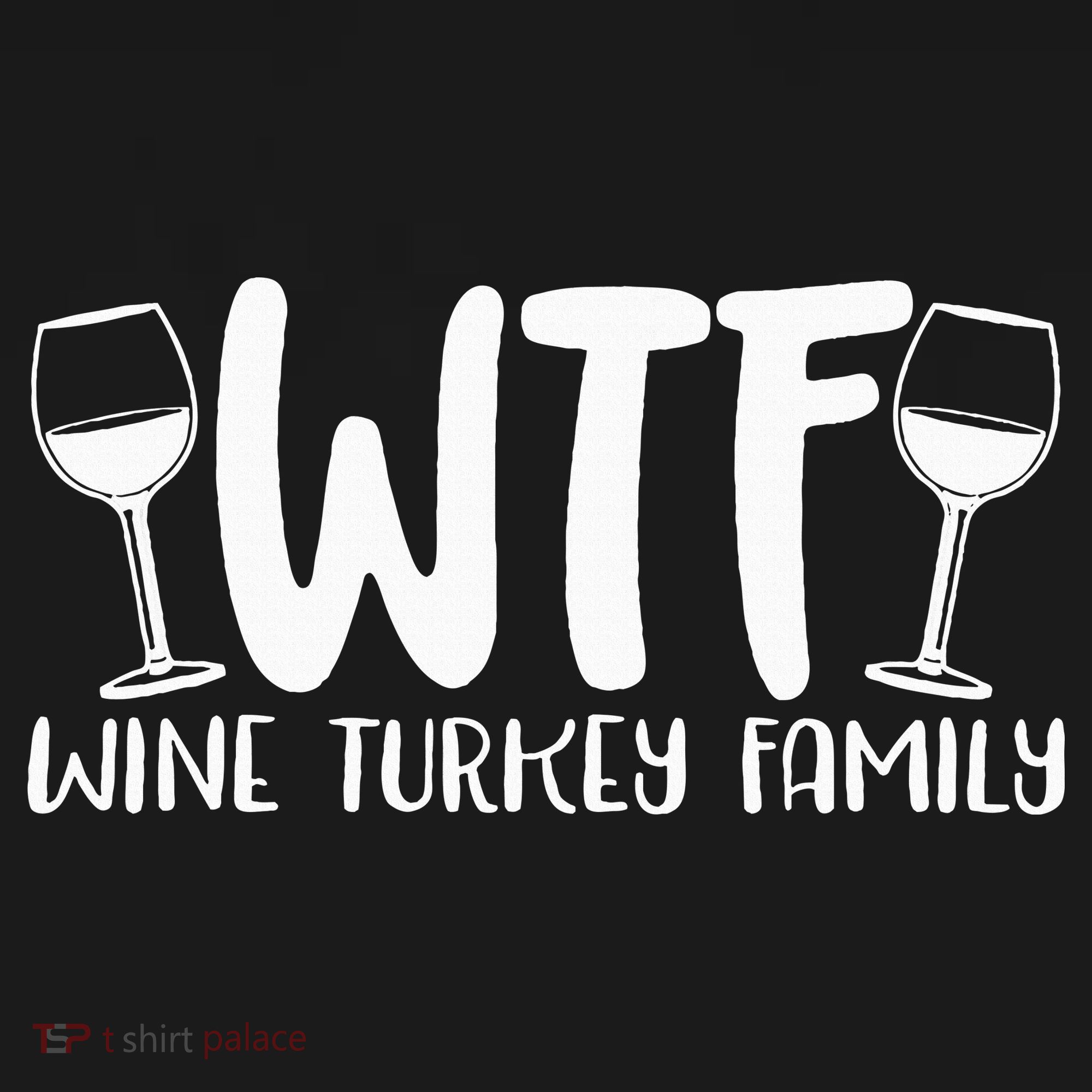 WTF Wine Turkey Family Funny Christmas Thanksgiving Women's Hoodie