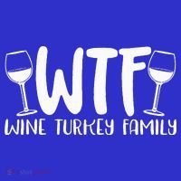 WTF Wine Turkey Family Funny Christmas Thanksgiving Coaster thumb 2