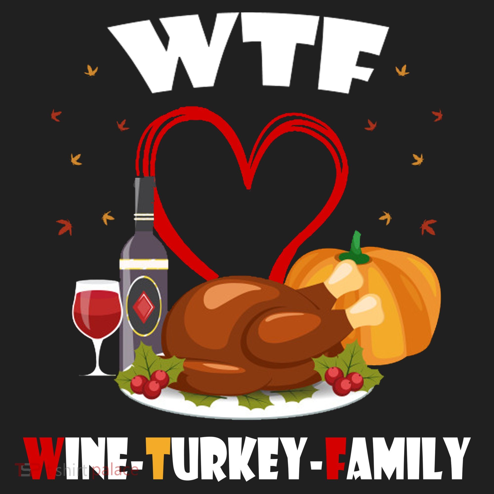 WTF Wine Turkey Family Thanksgiving Beanie