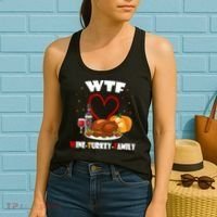 WTF Wine Turkey Family Thanksgiving Women's Tank Top thumb 2