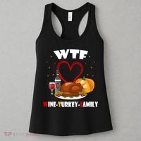 WTF Wine Turkey Family Thanksgiving Women's Tank Top thumb 3