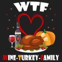 WTF Wine Turkey Family Thanksgiving Golf Towel thumb 3
