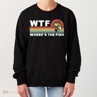 WTF Where's The Fish Funny Fisherman Women's Sweatshirt thumb 0