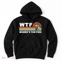 WTF Where's The Fish Funny Fisherman Hoodie thumb 0