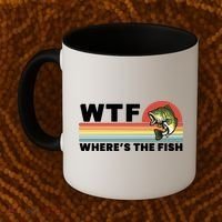 WTF Where's The Fish Funny Fisherman Coffee Mug thumb 2