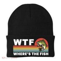 WTF Where's The Fish Funny Fisherman Beanie thumb 0
