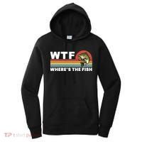 WTF Where's The Fish Funny Fisherman Women's Hoodie thumb 0