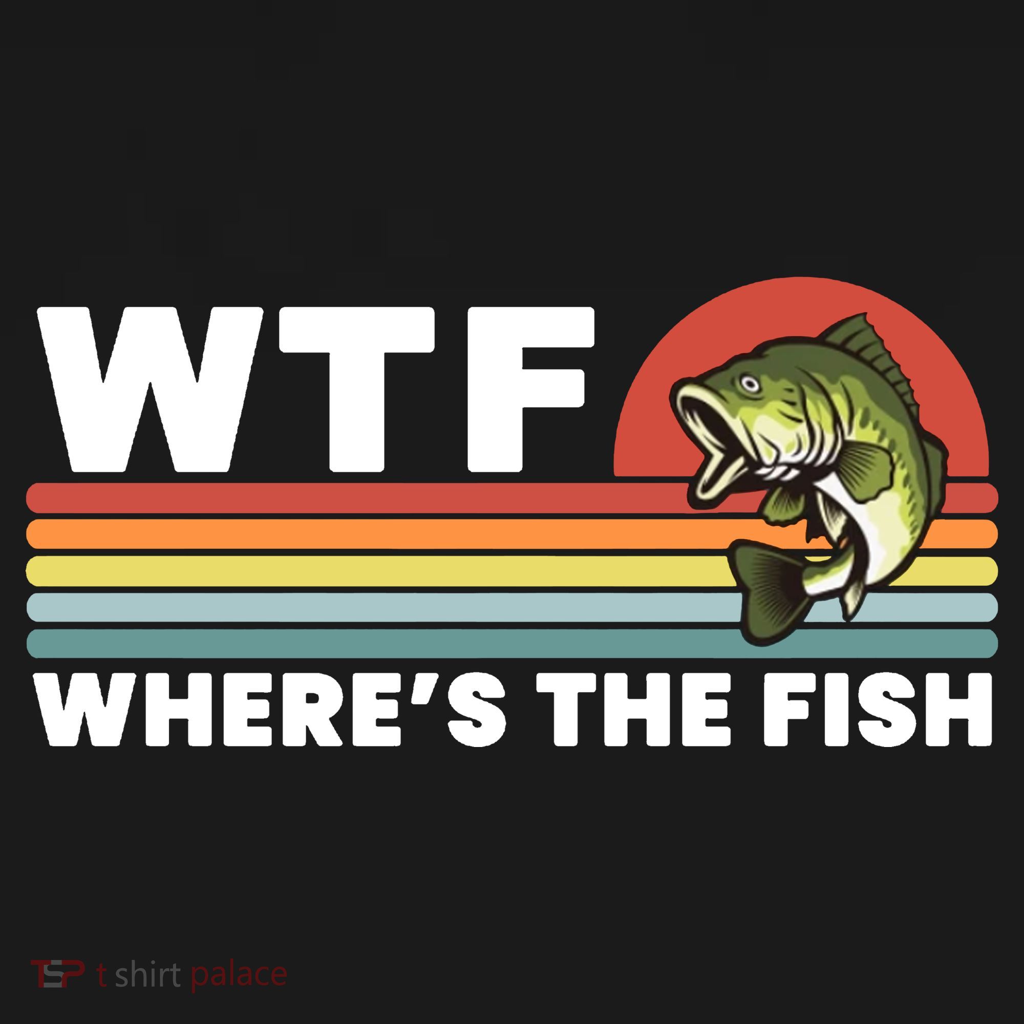 WTF Where's The Fish Funny Fisherman Women's Hoodie