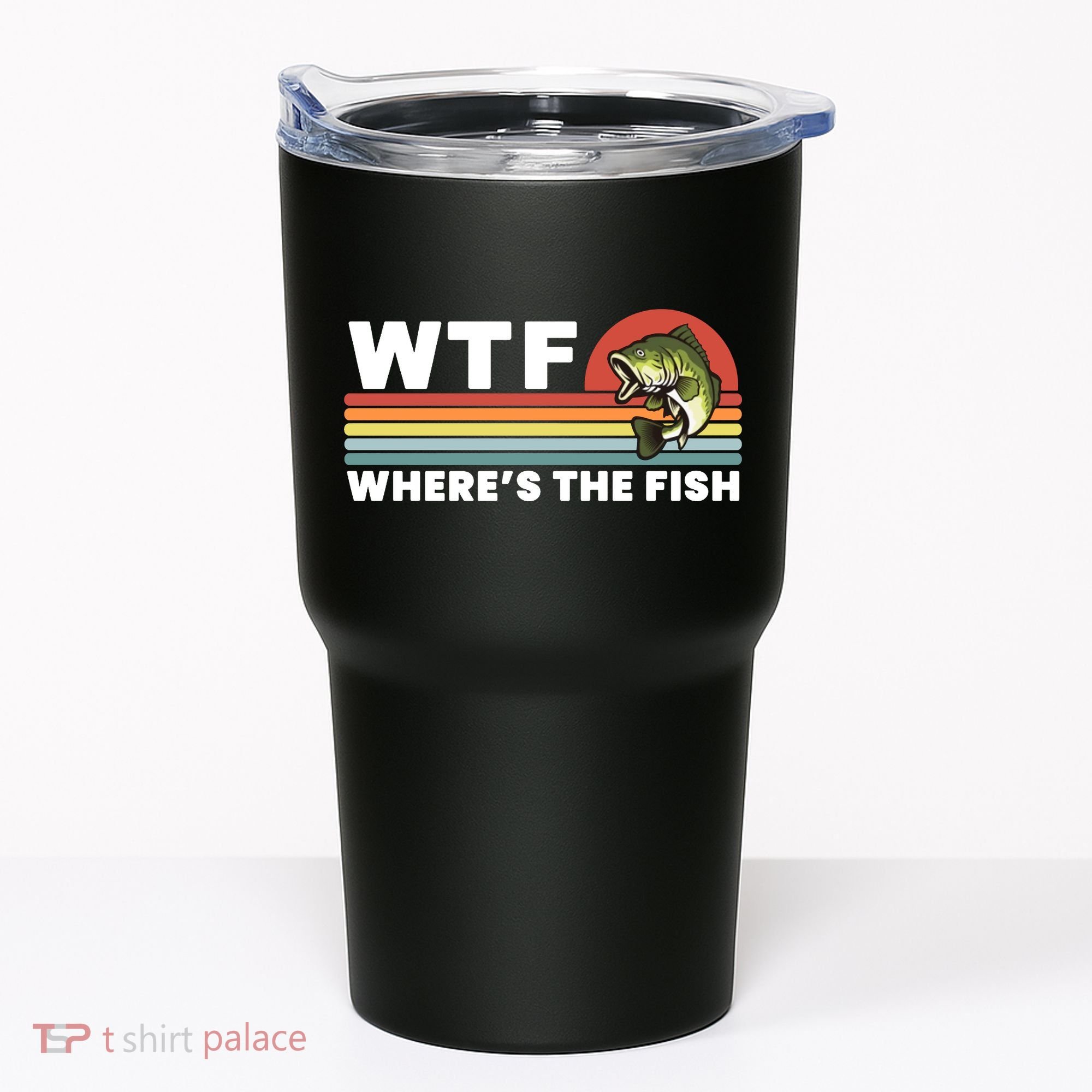 WTF Where's The Fish Funny Fisherman Tumbler