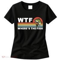 WTF Where's The Fish Funny Fisherman Women's T-Shirt thumb 0