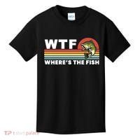 WTF Where's The Fish Funny Fisherman Kids T-Shirt thumb 0
