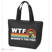 WTF Where's The Fish Funny Fisherman Tote Bag thumb 3