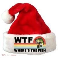 WTF Where's The Fish Funny Fisherman Santa Hat thumb 0