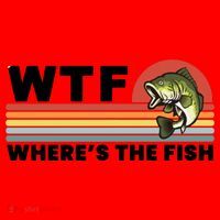 WTF Where's The Fish Funny Fisherman Santa Hat thumb 1