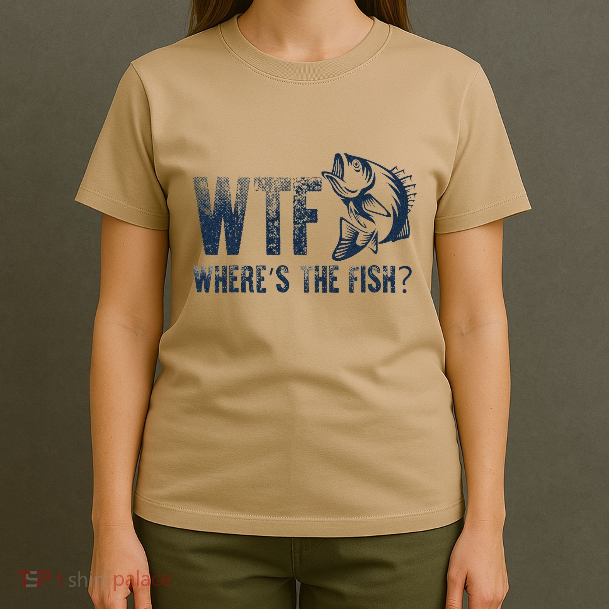 Wtf WhereS The Fish Funny Fishing Fisher Fathers Day T-Shirt