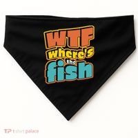 WTF Where's The Fish Funny USA-Made Doggie Bandana thumb 0