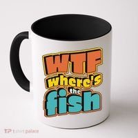 WTF Where's The Fish Funny Coffee Mug thumb 0