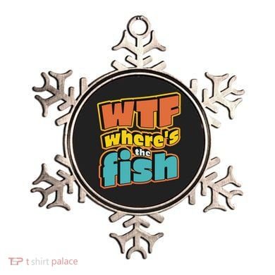 WTF Where's The Fish Funny Ornament