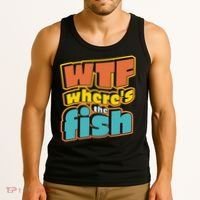 WTF Where's The Fish Funny Tank Top thumb 3
