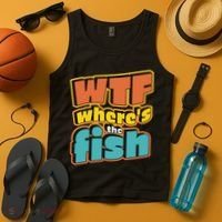 WTF Where's The Fish Funny Tank Top thumb 4