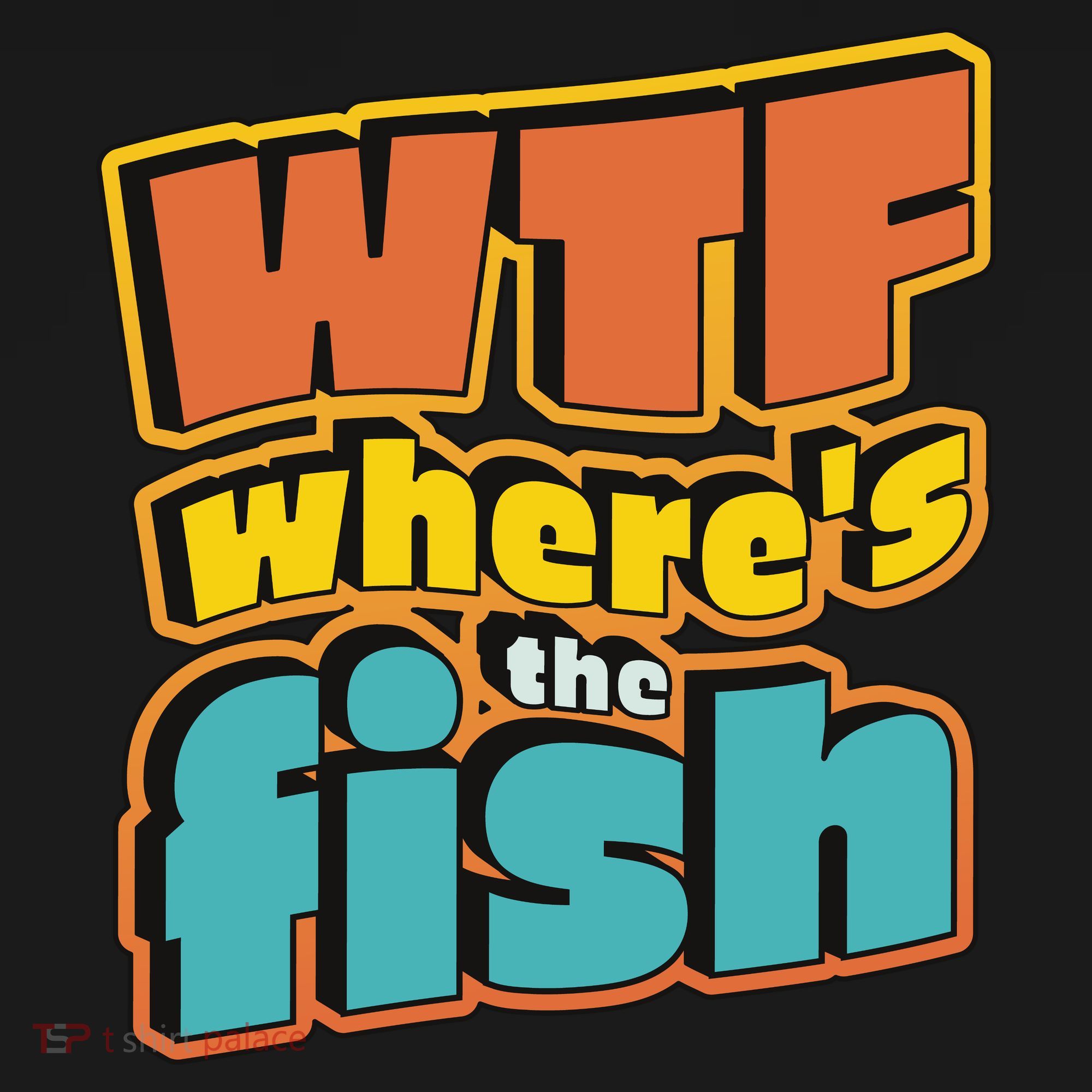 WTF Where's The Fish Funny Tank Top