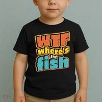 WTF Where's The Fish Funny Toddler T-Shirt thumb 2