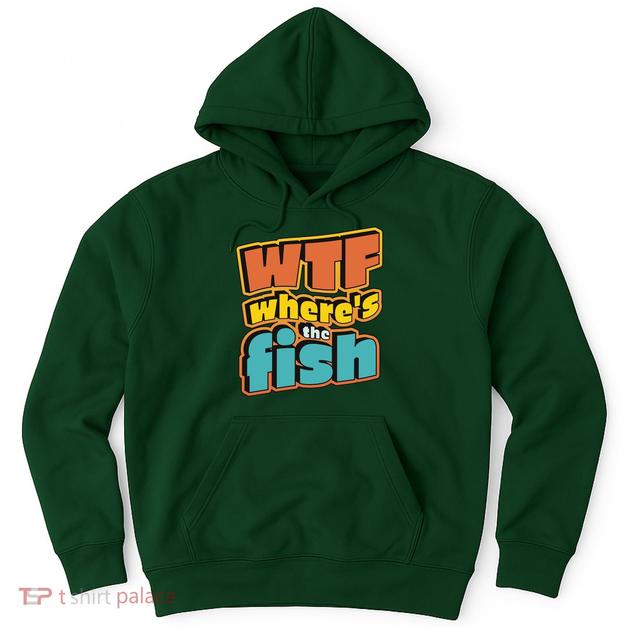 WTF Where's The Fish Funny Hoodie