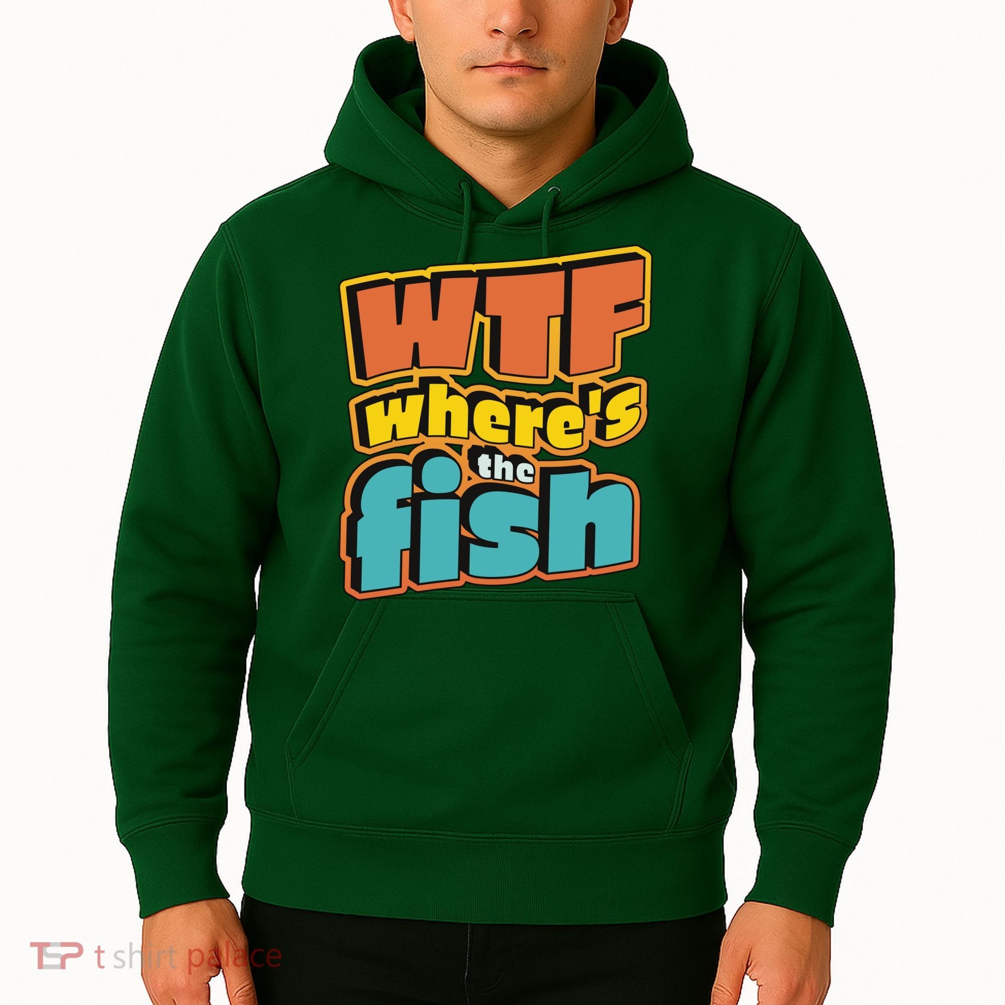 WTF Where's The Fish Funny Hoodie