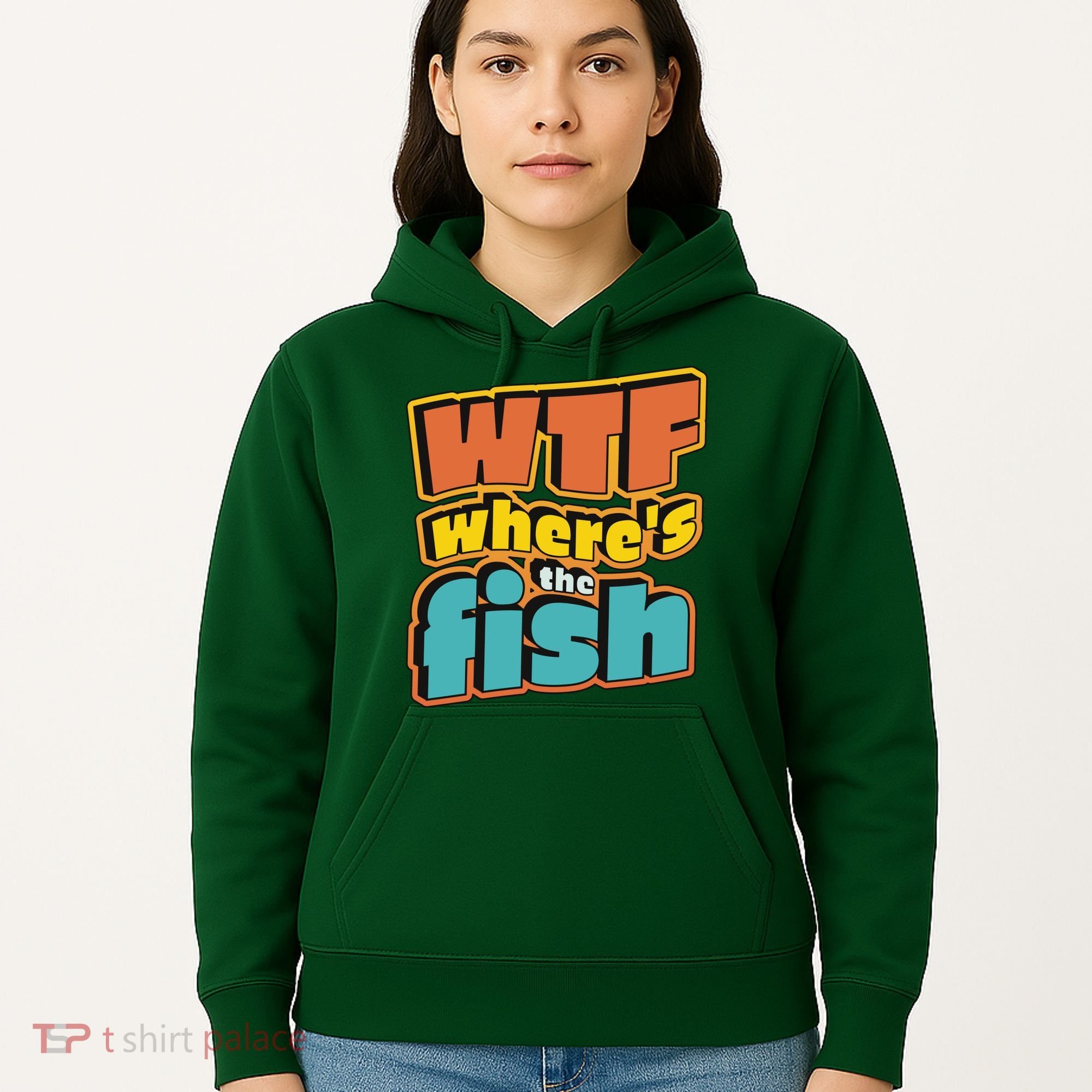 WTF Where's The Fish Funny Hoodie