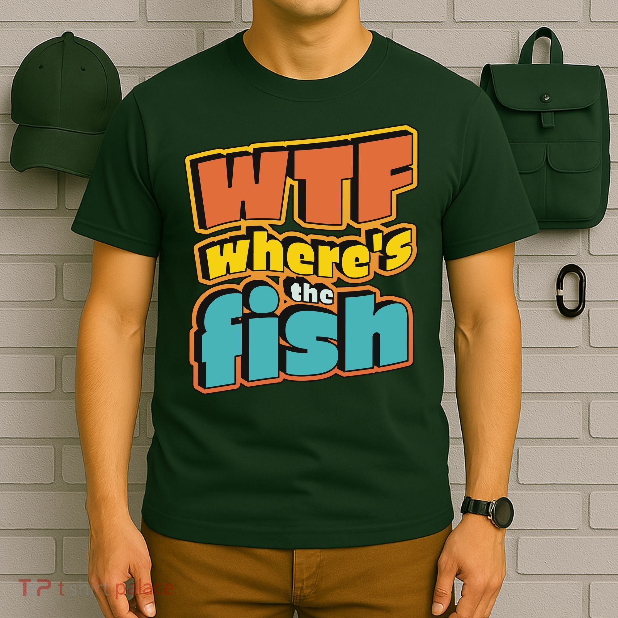 WTF Where's The Fish Funny T-Shirt