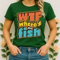 WTF Where's The Fish Funny Women's T-Shirt thumb 2