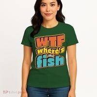 WTF Where's The Fish Funny Women's T-Shirt thumb 4