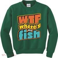 WTF Where's The Fish Funny Kids Sweatshirt thumb 0
