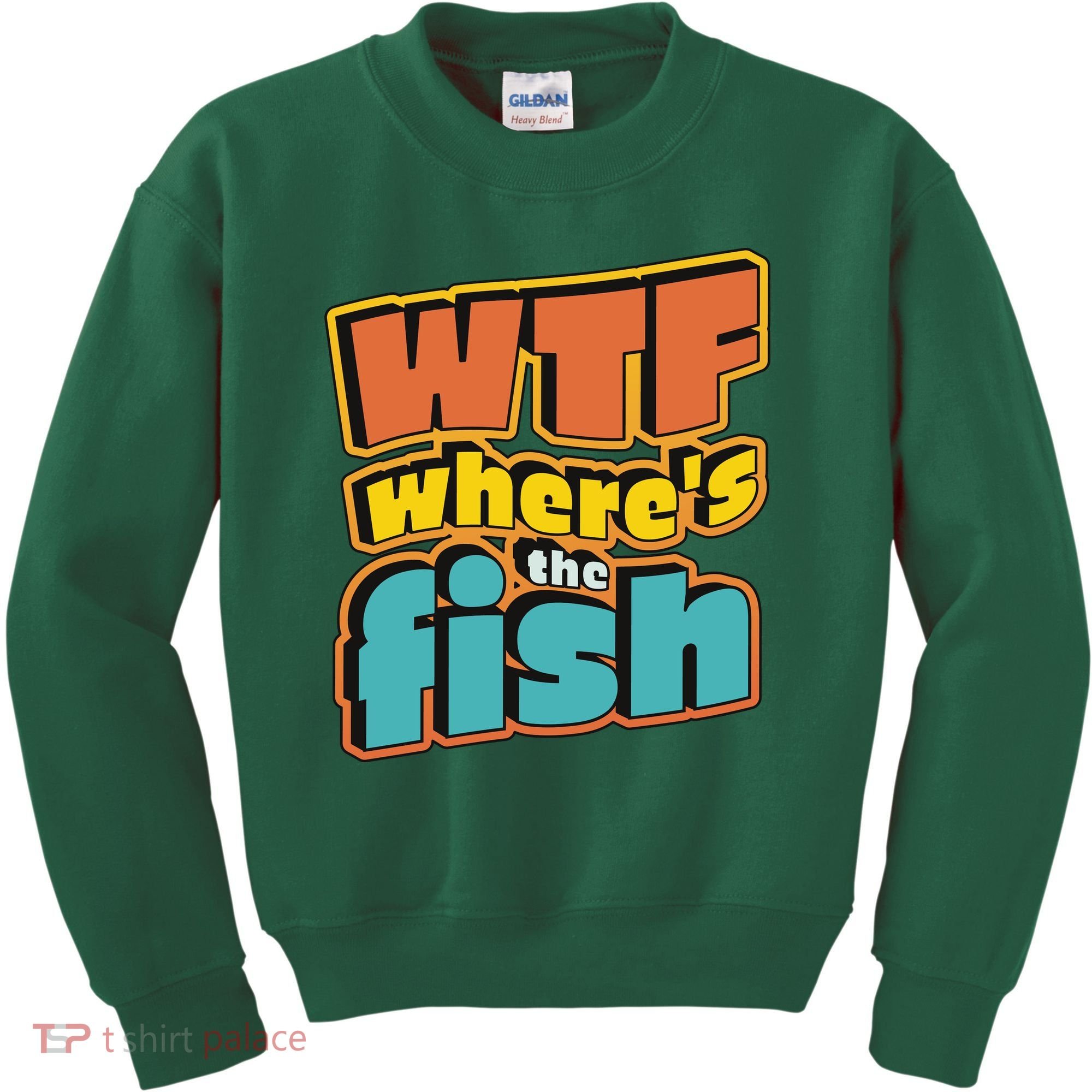 WTF Where's The Fish Funny Kids Sweatshirt