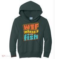 WTF Where's The Fish Funny Kids Hoodie thumb 0