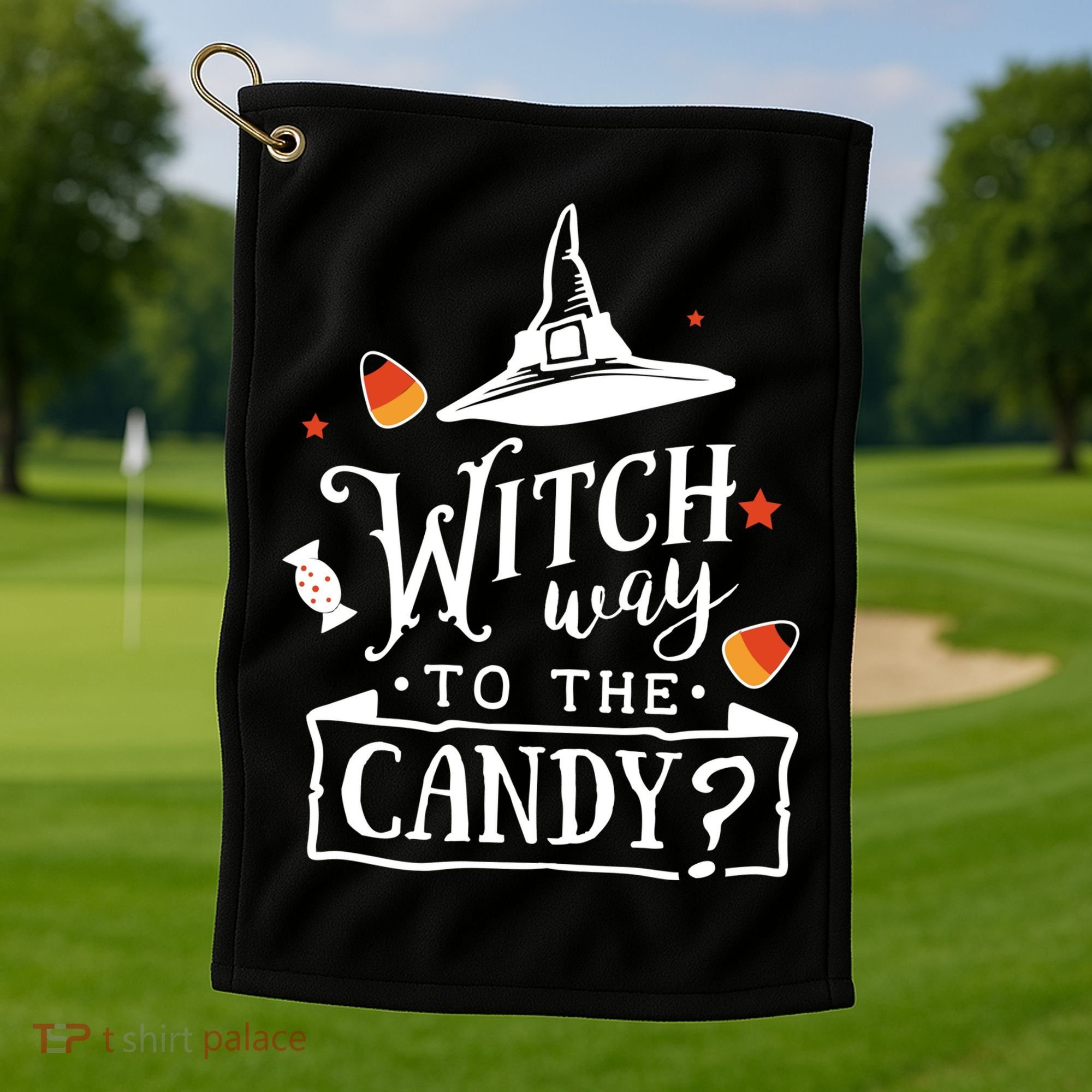 Witch Way To The Candy? Golf Towel