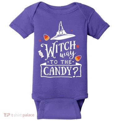 Witch Way To The Candy? Baby Bodysuit