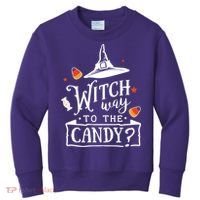 Witch Way To The Candy? Kids Sweatshirt thumb 0