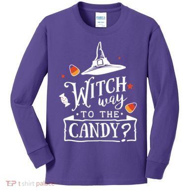 Witch Way To The Candy? Kids Long Sleeve Shirt