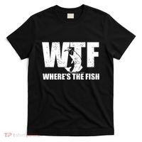 Wtf Wheres The Fish Funny Fishing Gifts Fathers Day T-Shirt thumb 0