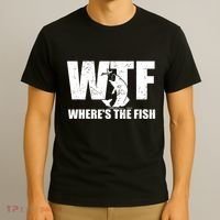 Wtf Wheres The Fish Funny Fishing Gifts Fathers Day T-Shirt thumb 3