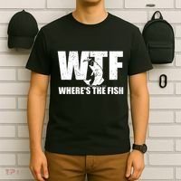 Wtf Wheres The Fish Funny Fishing Gifts Fathers Day T-Shirt thumb 6