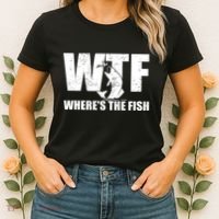 Wtf Wheres The Fish Funny Fishing Gifts Fathers Day Women's T-Shirt thumb 2